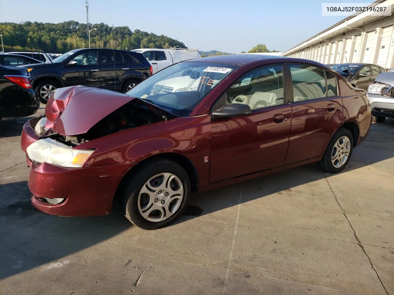 2003 Saturn Ion Level 2 VIN: 1G8AJ52F03Z196287 Lot: 71132214