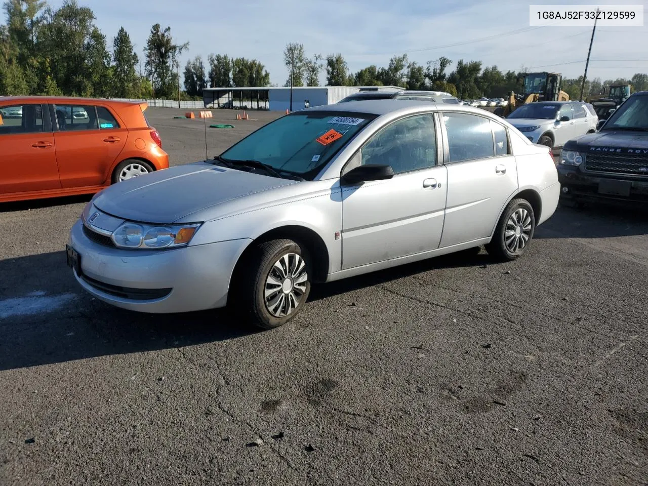 2003 Saturn Ion Level 2 VIN: 1G8AJ52F33Z129599 Lot: 74530754