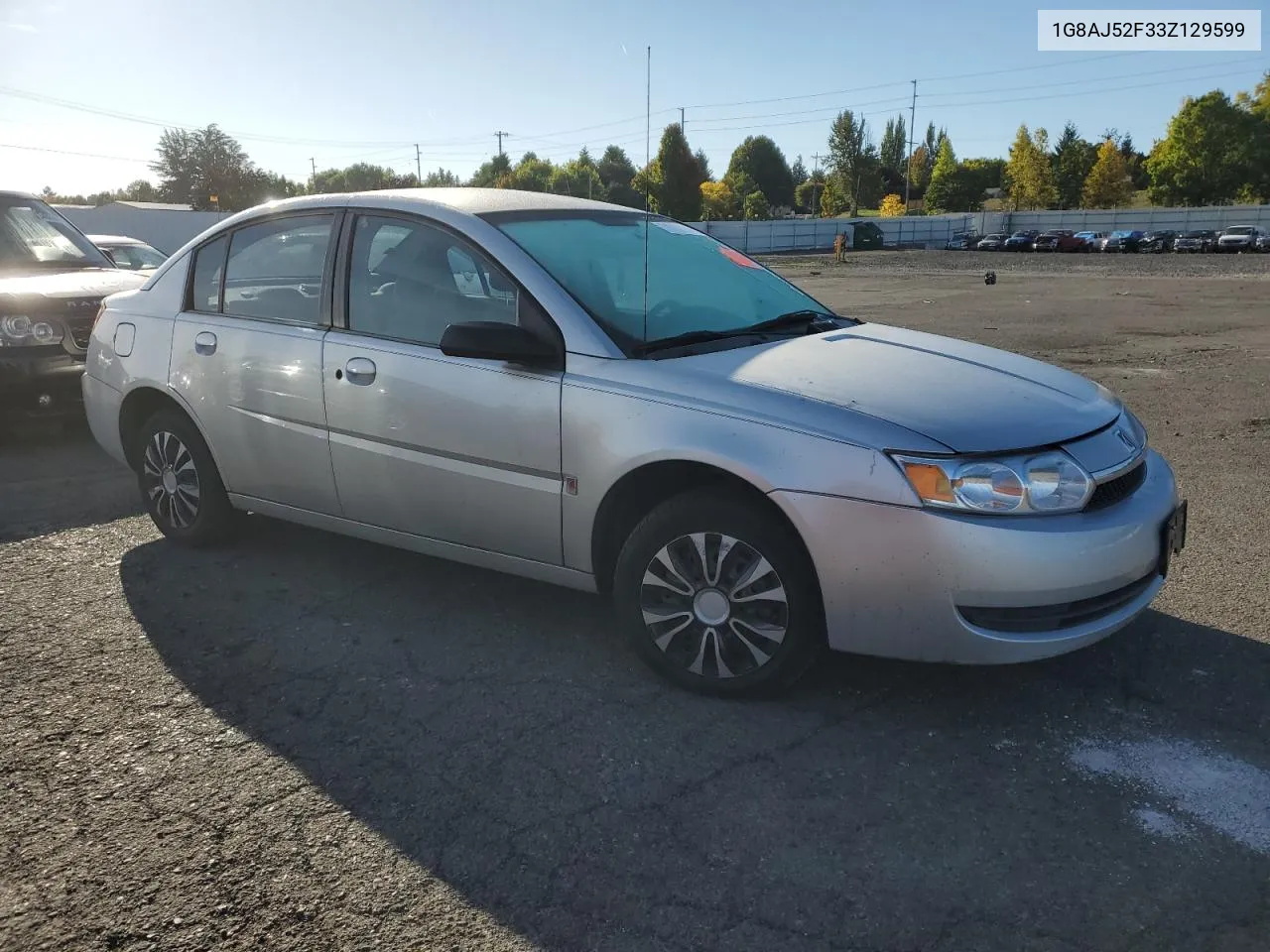 2003 Saturn Ion Level 2 VIN: 1G8AJ52F33Z129599 Lot: 74530754