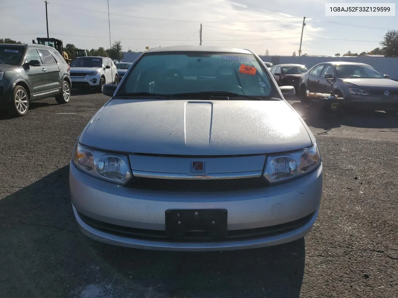 2003 Saturn Ion Level 2 VIN: 1G8AJ52F33Z129599 Lot: 74530754