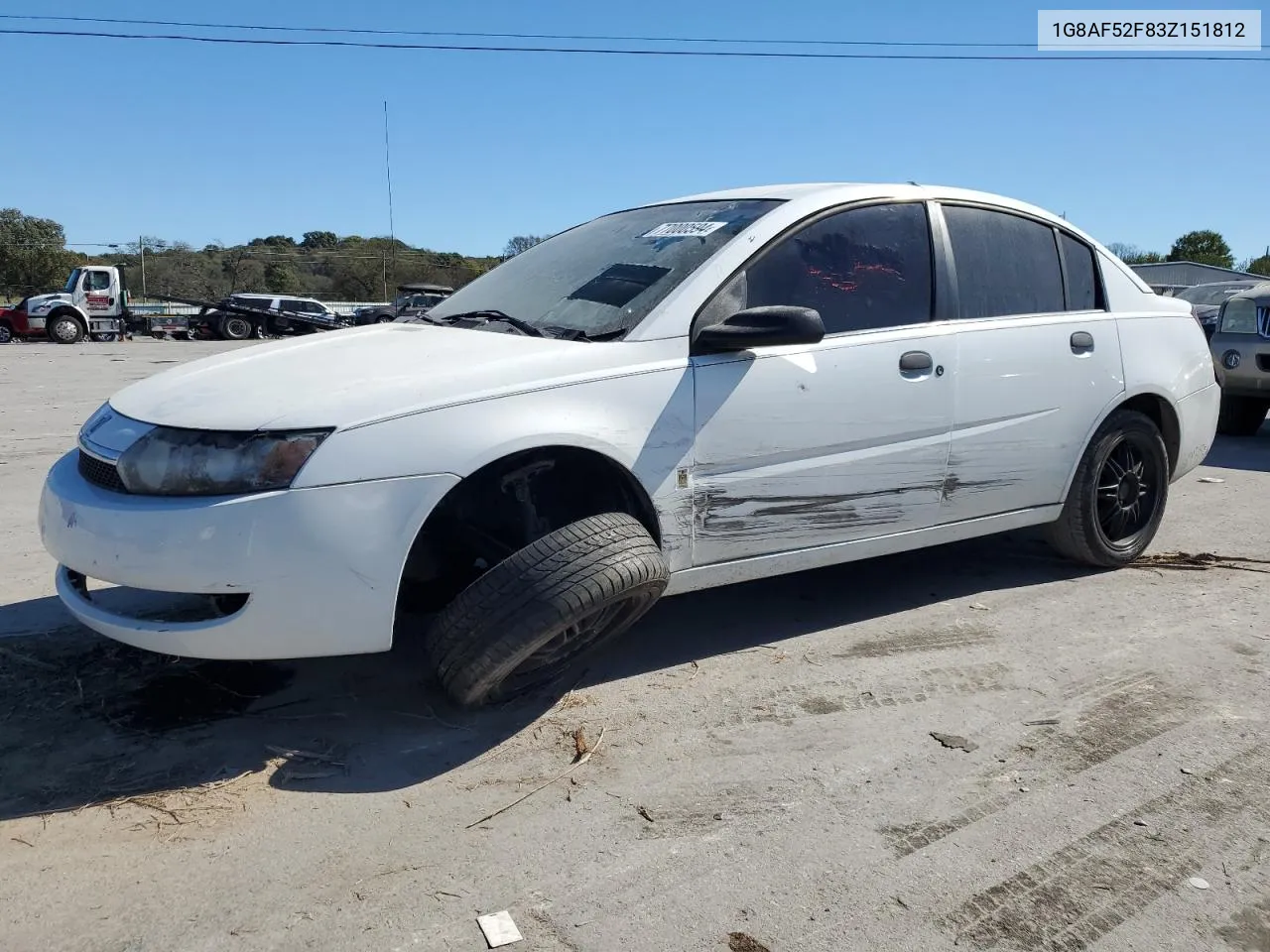 2003 Saturn Ion Level 1 VIN: 1G8AF52F83Z151812 Lot: 77000594