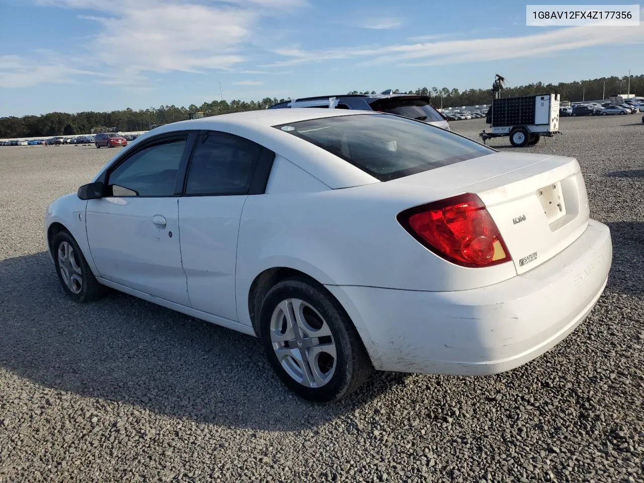 2004 Saturn Ion Level 3 VIN: 1G8AV12FX4Z177356 Lot: 77640554