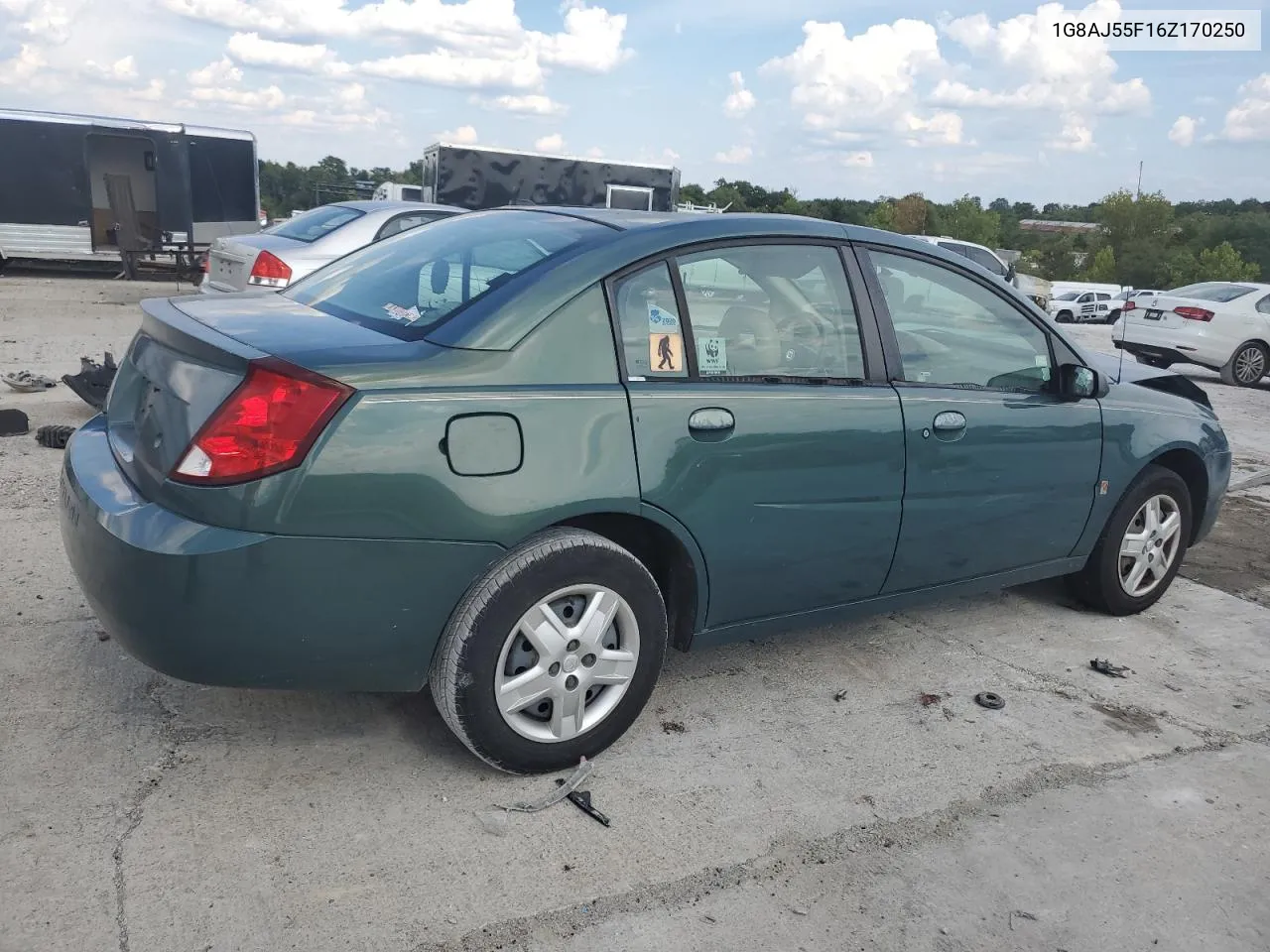 2006 Saturn Ion Level 2 VIN: 1G8AJ55F16Z170250 Lot: 70494234