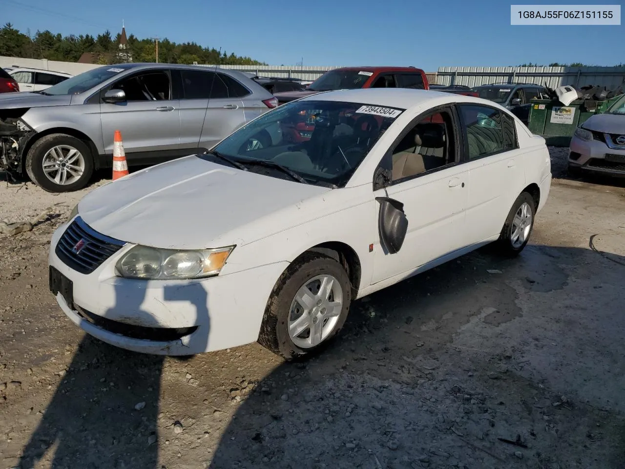 2006 Saturn Ion Level 2 VIN: 1G8AJ55F06Z151155 Lot: 73943504