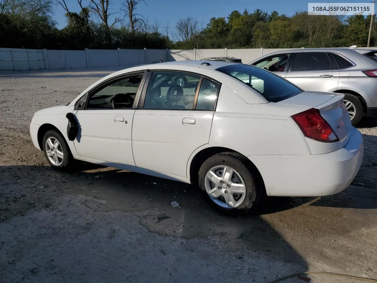 2006 Saturn Ion Level 2 VIN: 1G8AJ55F06Z151155 Lot: 73943504