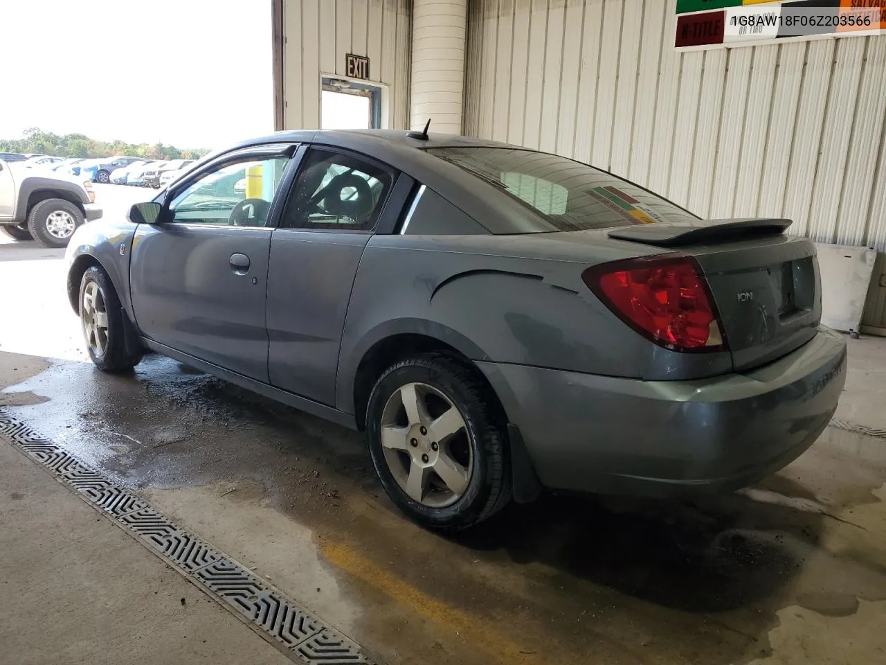 2006 Saturn Ion Level 3 VIN: 1G8AW18F06Z203566 Lot: 75053164