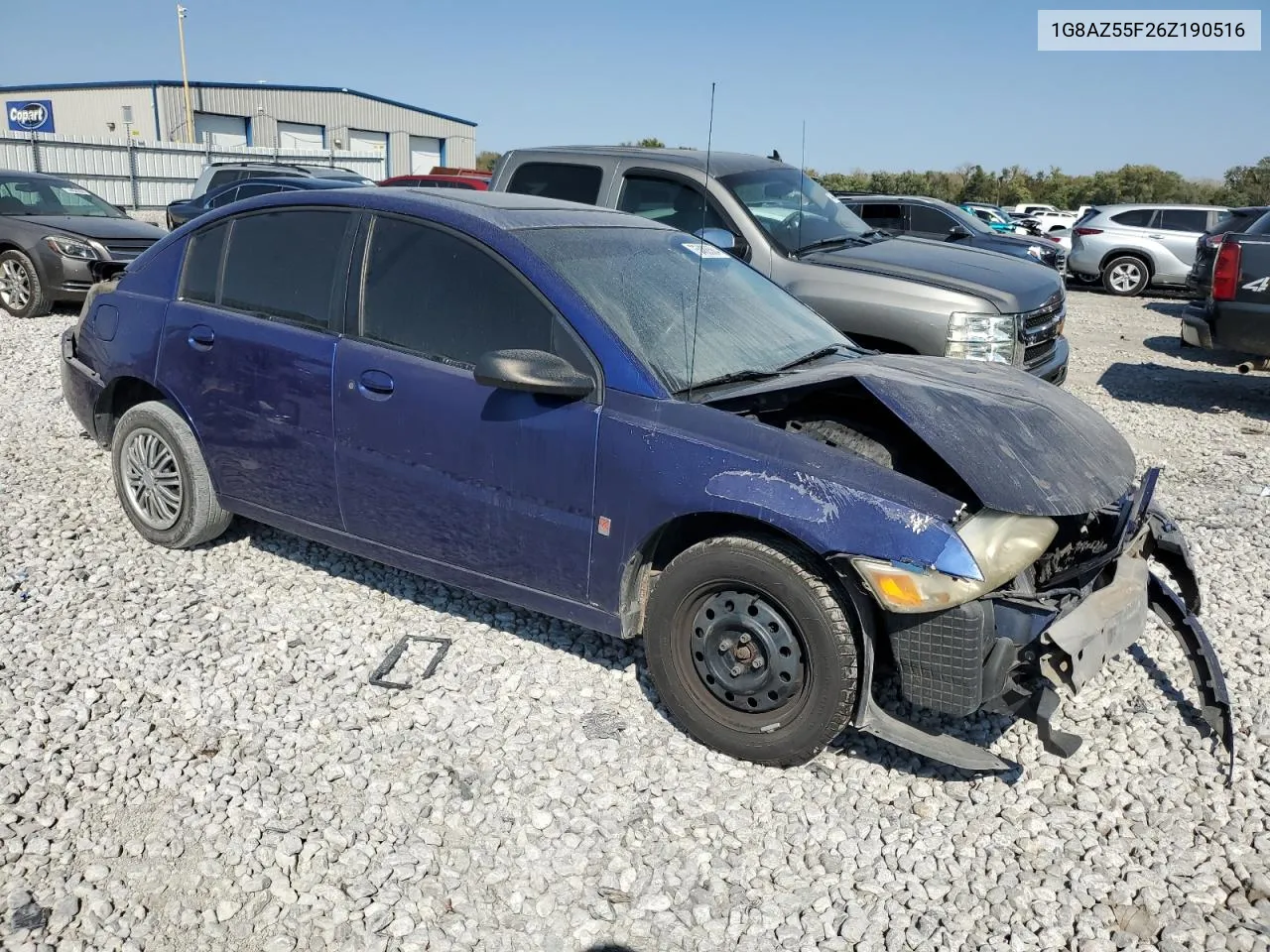 2006 Saturn Ion Level 2 VIN: 1G8AZ55F26Z190516 Lot: 75488584