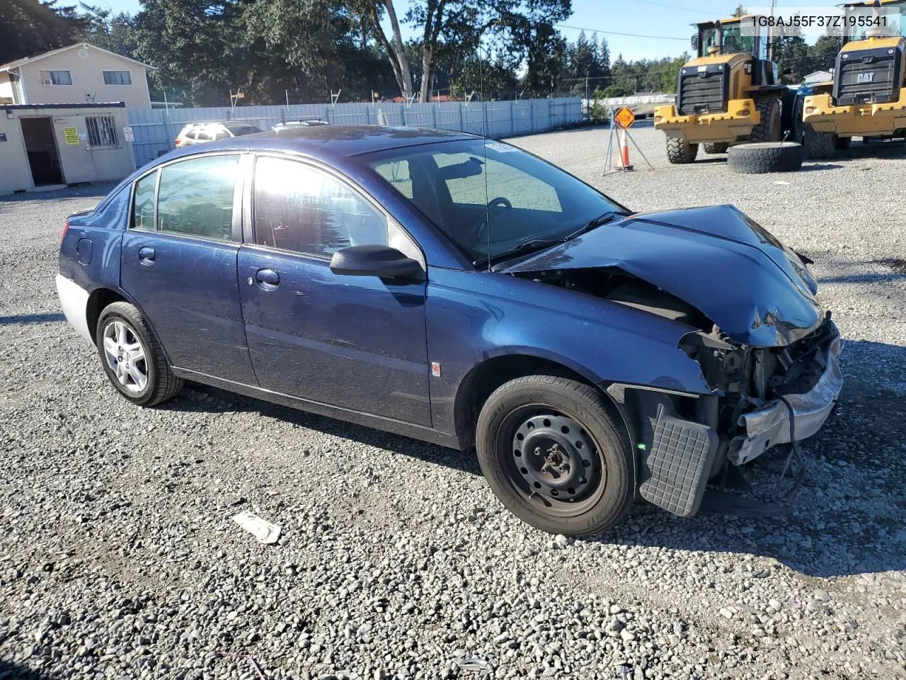 2007 Saturn Ion Level 2 VIN: 1G8AJ55F37Z195541 Lot: 71754534