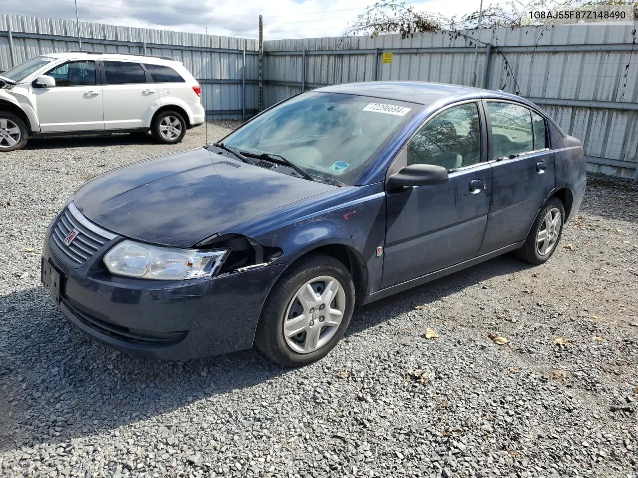 2007 Saturn Ion Level 2 VIN: 1G8AJ55F87Z148490 Lot: 72296694