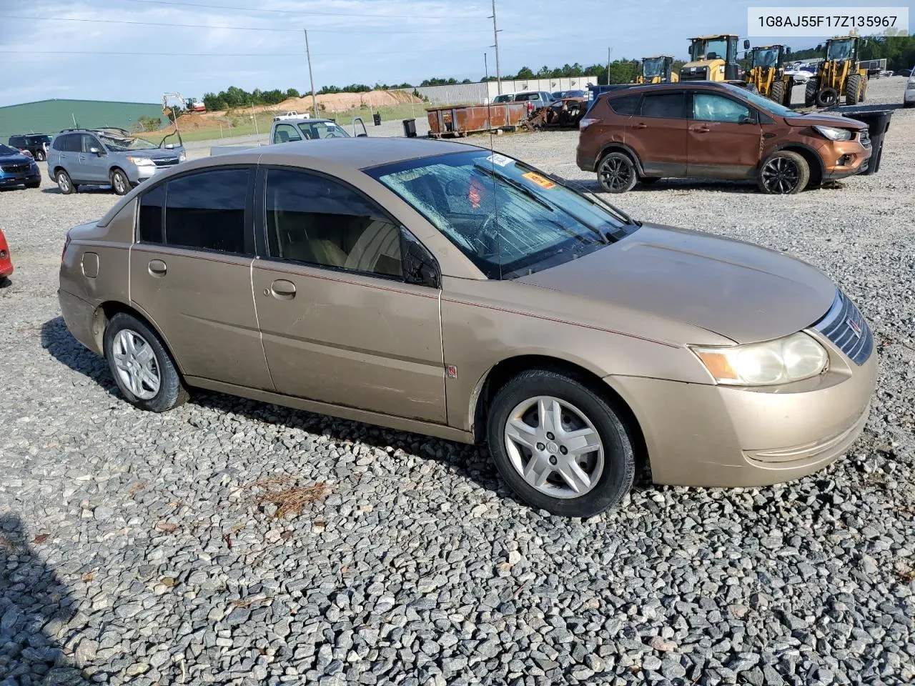 2007 Saturn Ion Level 2 VIN: 1G8AJ55F17Z135967 Lot: 73835074