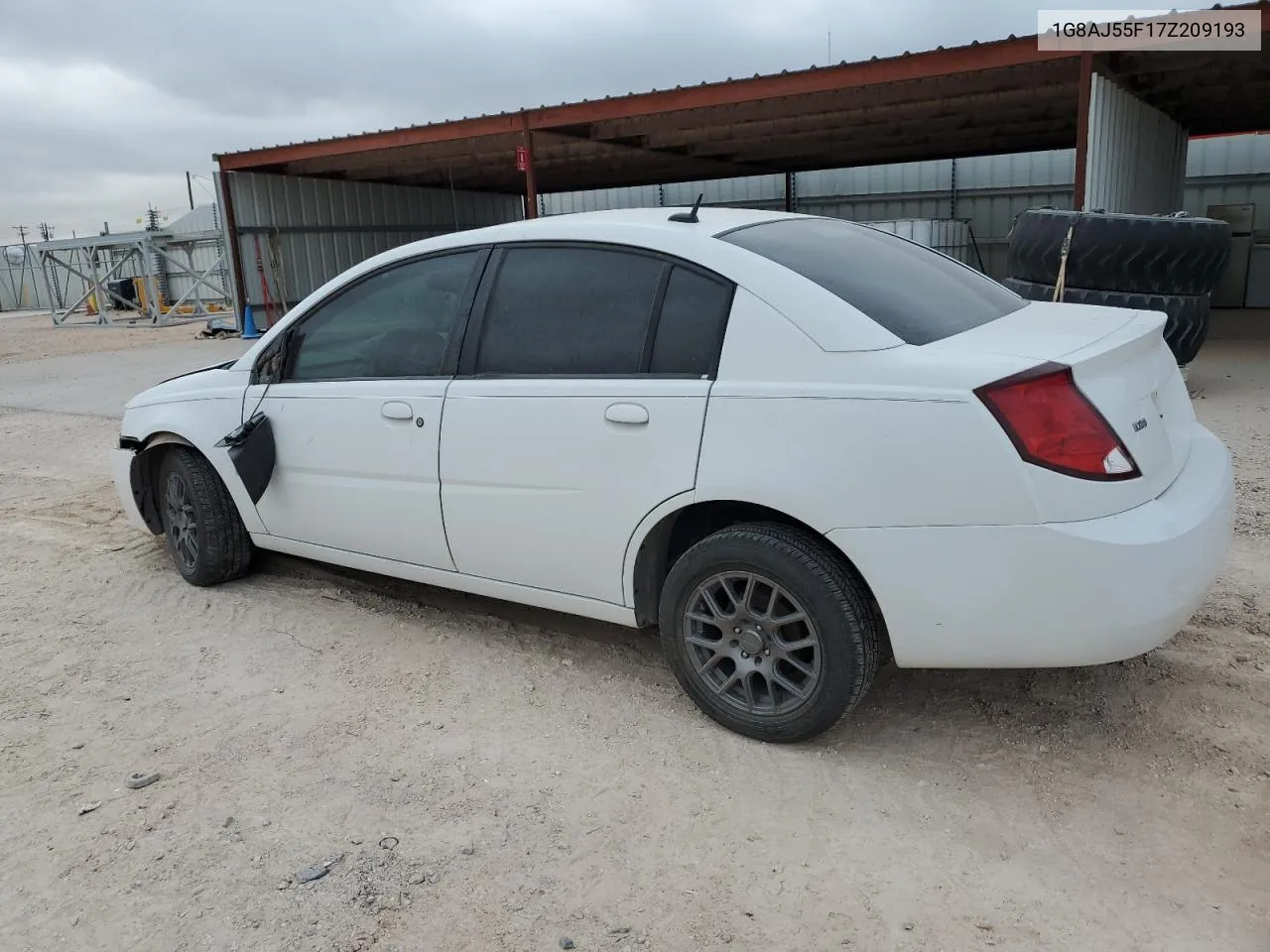 2007 Saturn Ion Level 2 VIN: 1G8AJ55F17Z209193 Lot: 76773304