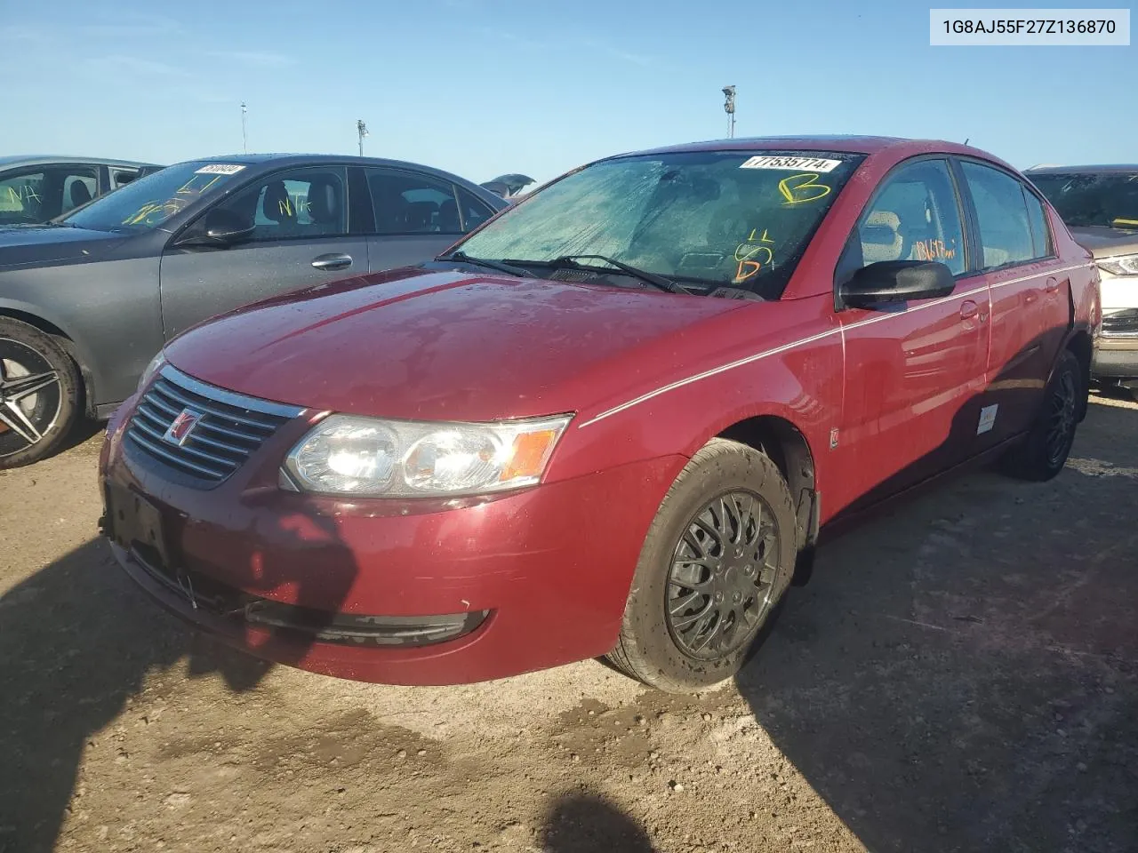 2007 Saturn Ion Level 2 VIN: 1G8AJ55F27Z136870 Lot: 77535774