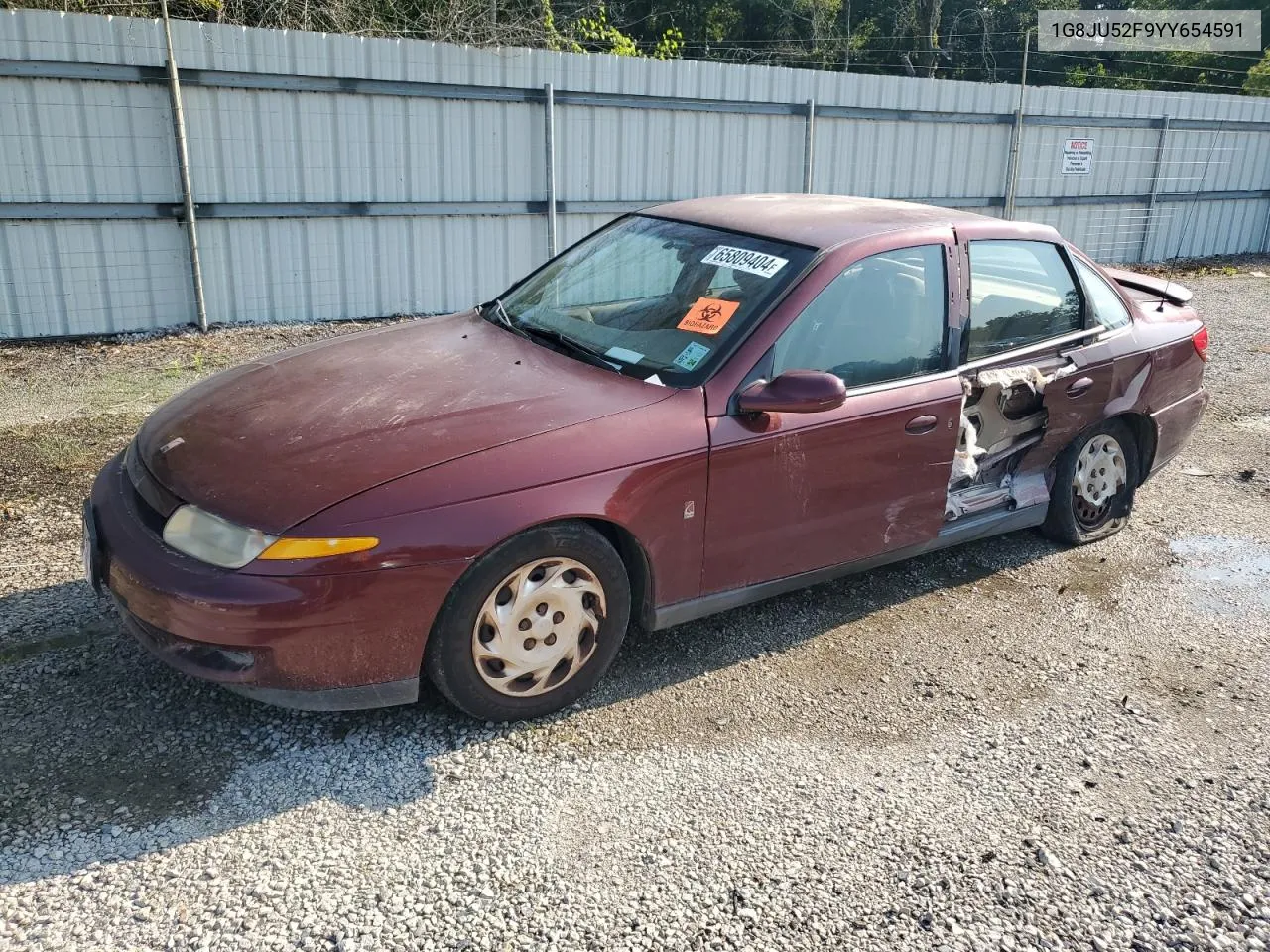 2000 Saturn Ls1 VIN: 1G8JU52F9YY654591 Lot: 65809404