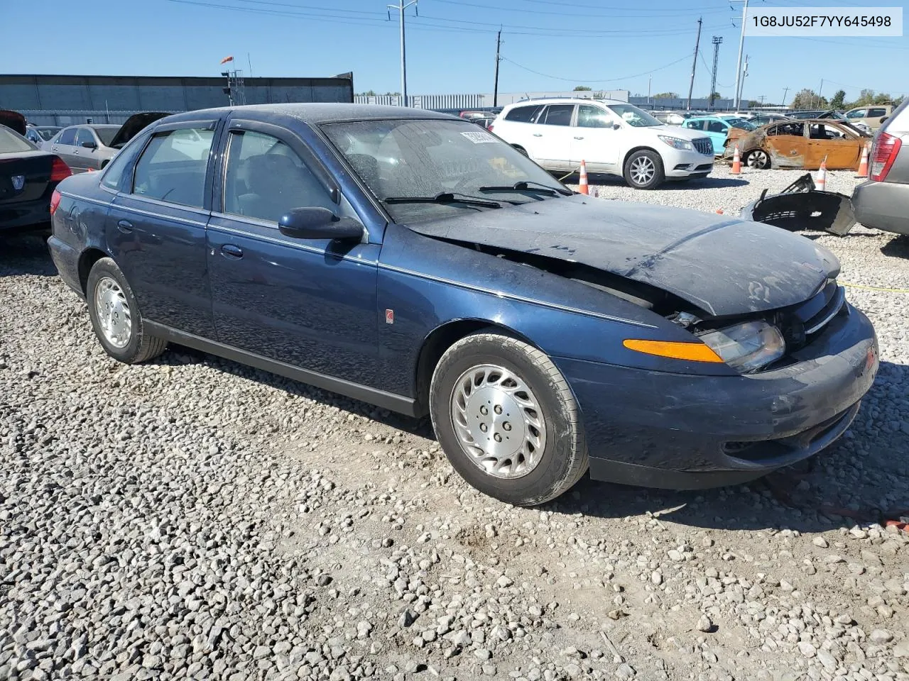 2000 Saturn Ls1 VIN: 1G8JU52F7YY645498 Lot: 75295614