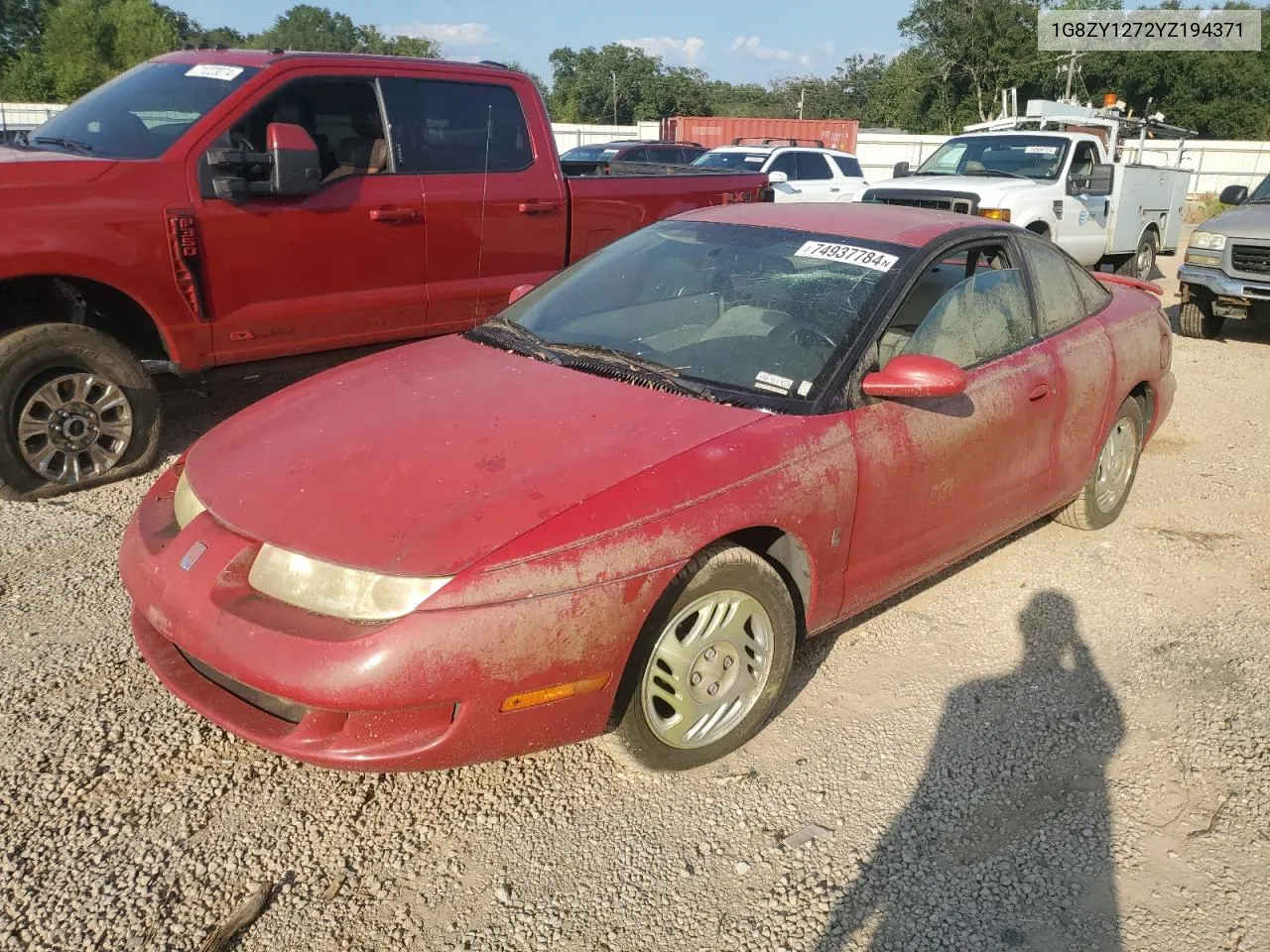 2000 Saturn Sc2 VIN: 1G8ZY1272YZ194371 Lot: 74937784