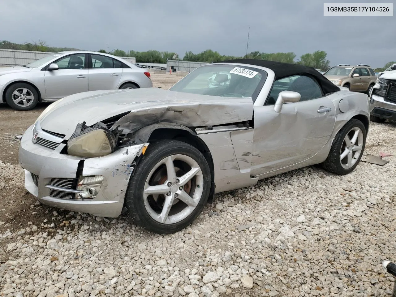 2007 Saturn Sky VIN: 1G8MB35B17Y104526 Lot: 51235114