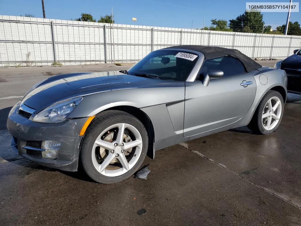 2007 Saturn Sky VIN: 1G8MB35B57Y104187 Lot: 71895084