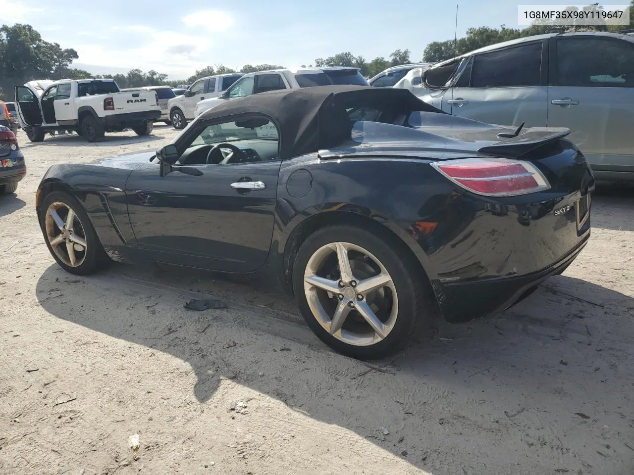 2008 Saturn Sky Redline VIN: 1G8MF35X98Y119647 Lot: 75611924