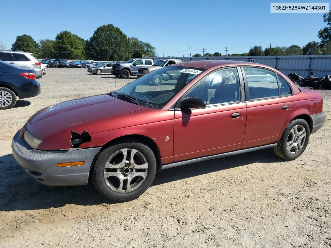 1998 Saturn Sl1 VIN: 1G8ZH528XWZ144301 Lot: 75918414