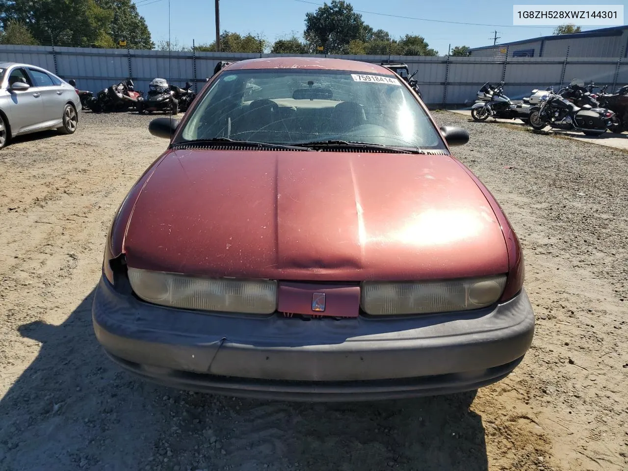 1998 Saturn Sl1 VIN: 1G8ZH528XWZ144301 Lot: 75918414