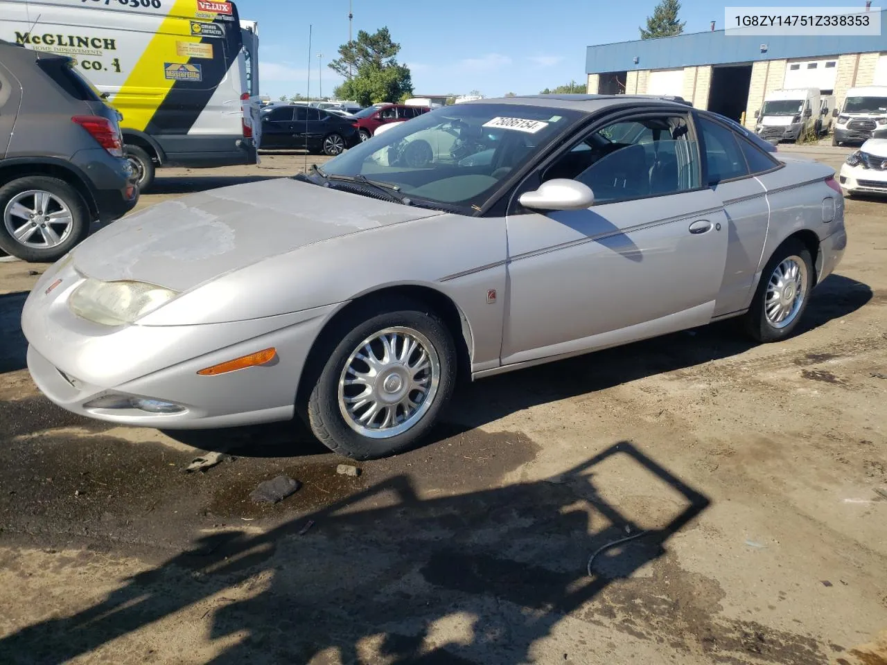 2001 Saturn Sc2 VIN: 1G8ZY14751Z338353 Lot: 75086154