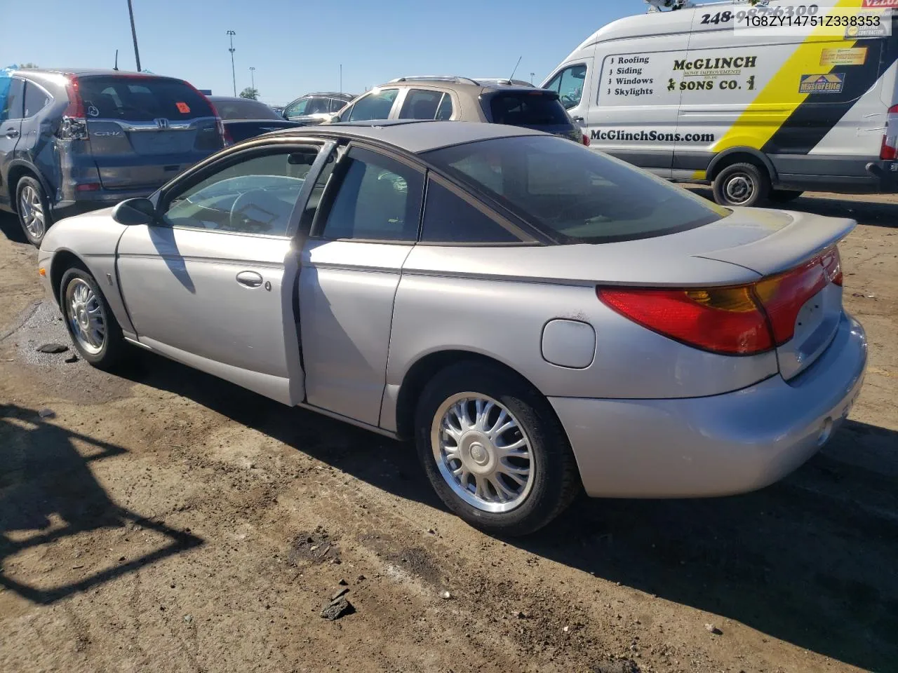 2001 Saturn Sc2 VIN: 1G8ZY14751Z338353 Lot: 75086154