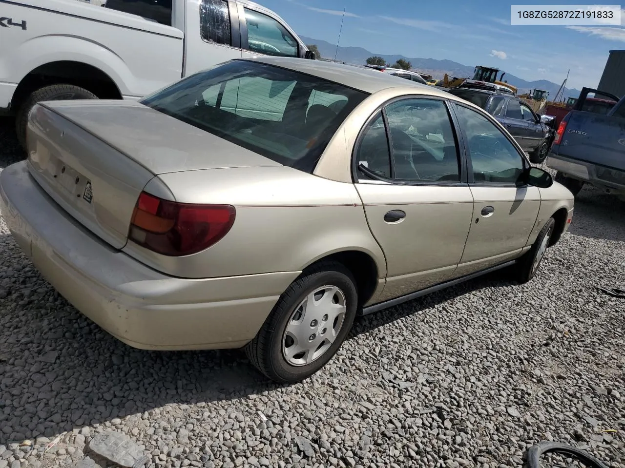 2002 Saturn Sl1 VIN: 1G8ZG52872Z191833 Lot: 68012554