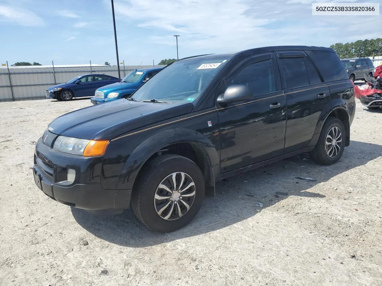 2003 Saturn Vue VIN: 5GZCZ53B33S820366 Lot: 69325454