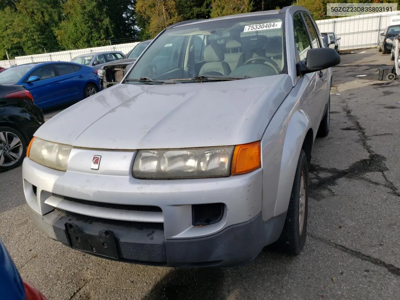 2003 Saturn Vue VIN: 5GZCZ23D83S803191 Lot: 75330404