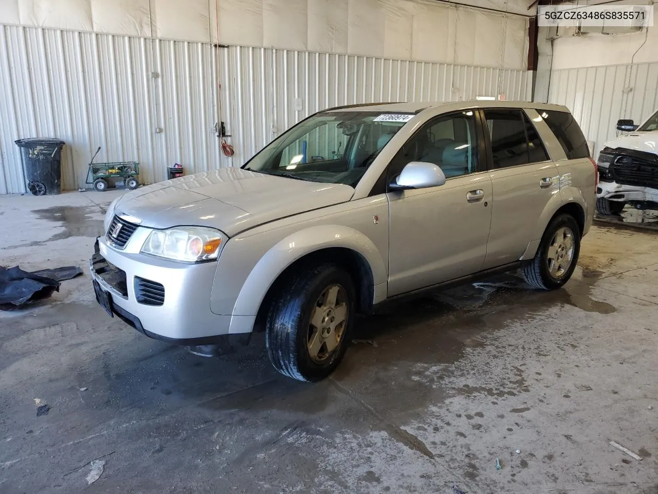 2006 Saturn Vue VIN: 5GZCZ63486S835571 Lot: 72360974