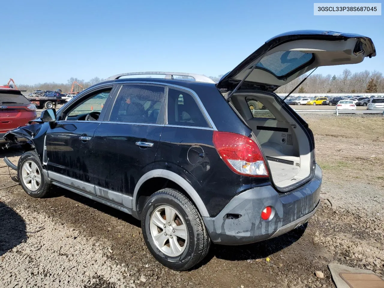 2008 Saturn Vue Xe VIN: 3GSCL33P38S687045 Lot: 43480103