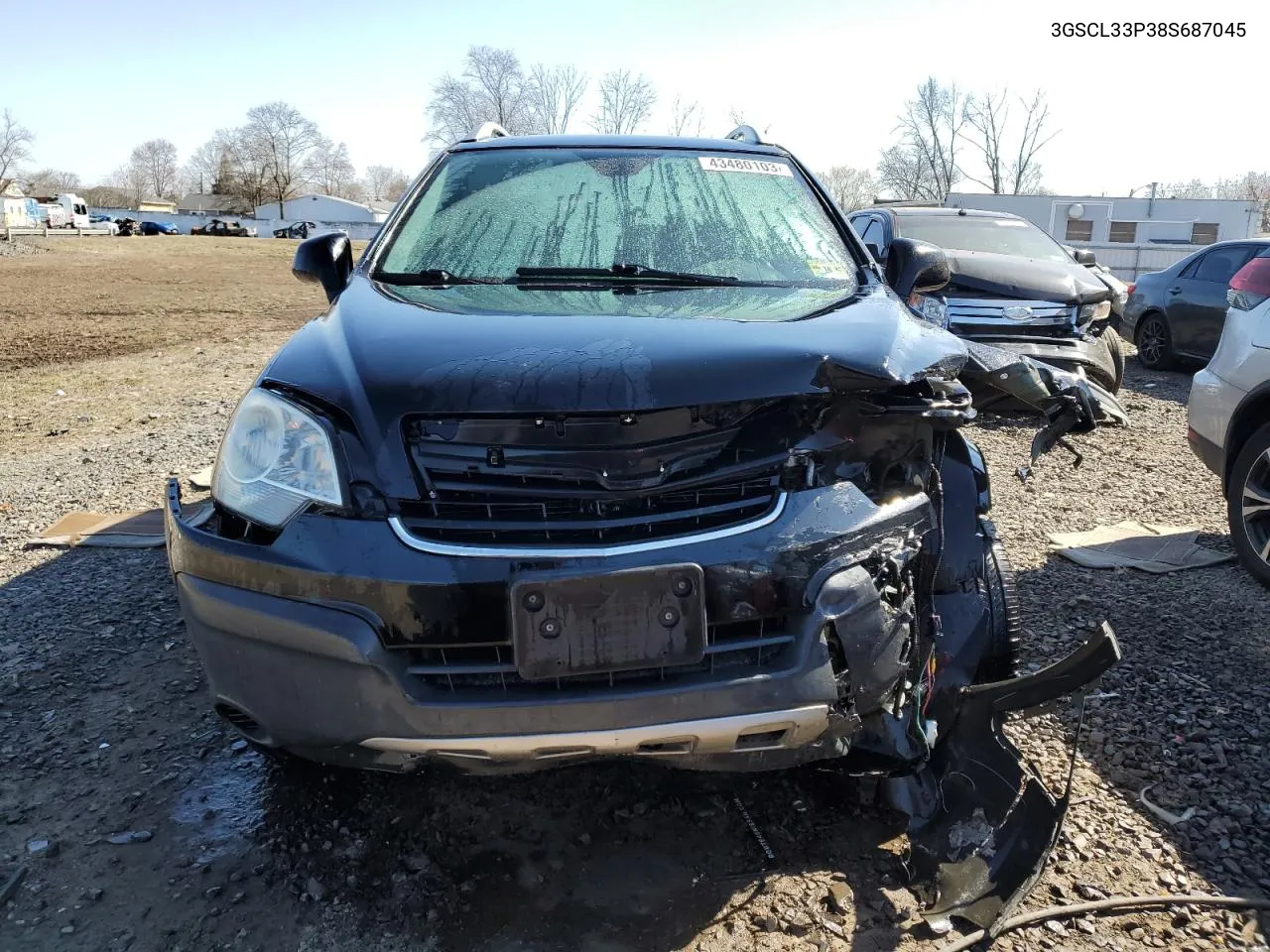 2008 Saturn Vue Xe VIN: 3GSCL33P38S687045 Lot: 43480103