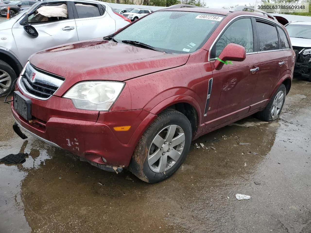 2008 Saturn Vue Xr VIN: 3GSDL63788S609348 Lot: 49072784