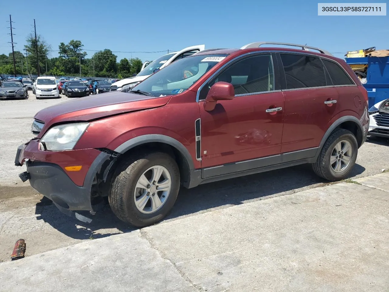 2008 Saturn Vue Xe VIN: 3GSCL33P58S727111 Lot: 58606534