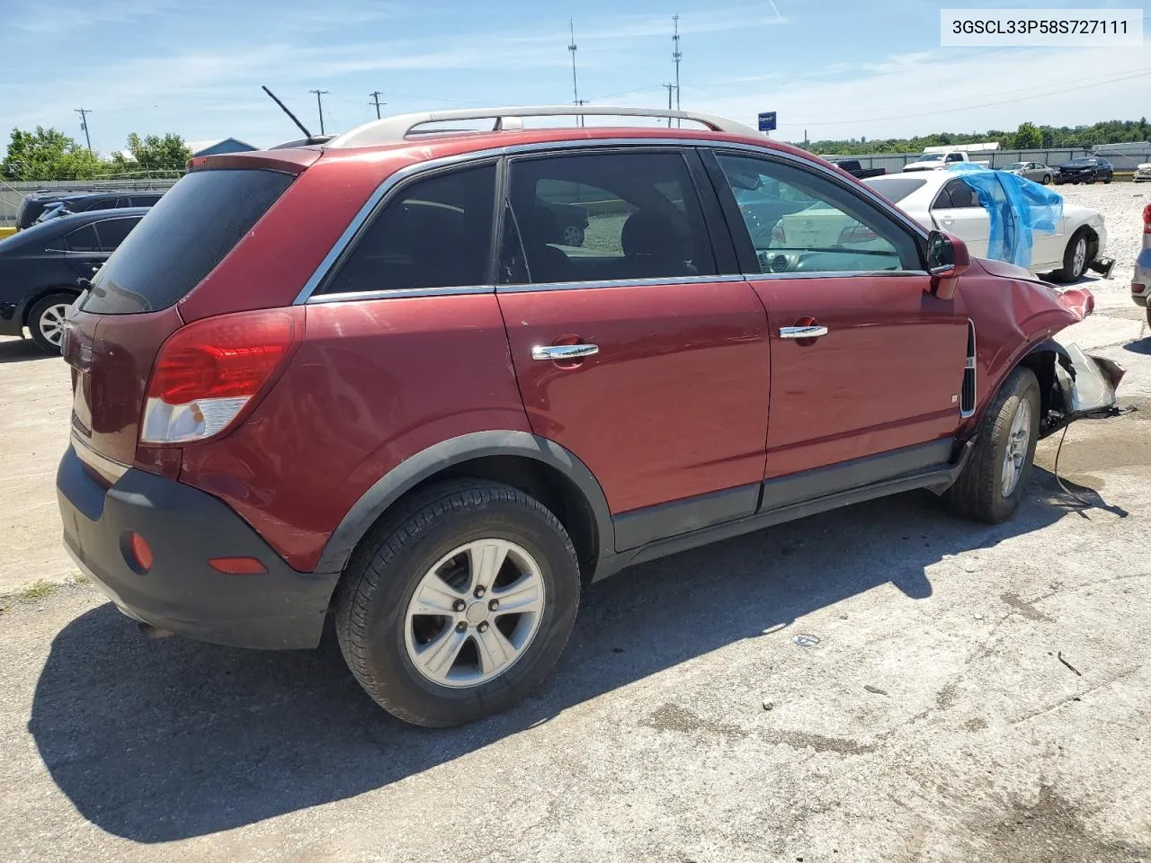 2008 Saturn Vue Xe VIN: 3GSCL33P58S727111 Lot: 58606534