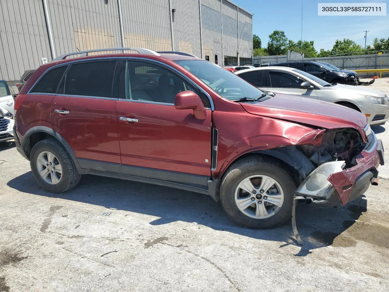 2008 Saturn Vue Xe VIN: 3GSCL33P58S727111 Lot: 58606534