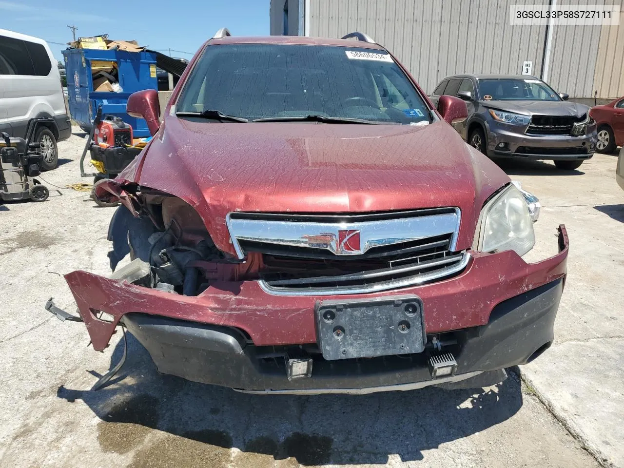 2008 Saturn Vue Xe VIN: 3GSCL33P58S727111 Lot: 58606534