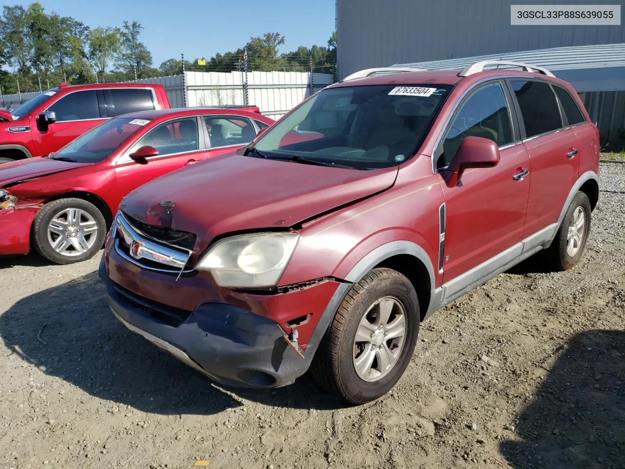 2008 Saturn Vue Xe VIN: 3GSCL33P88S639055 Lot: 67633504