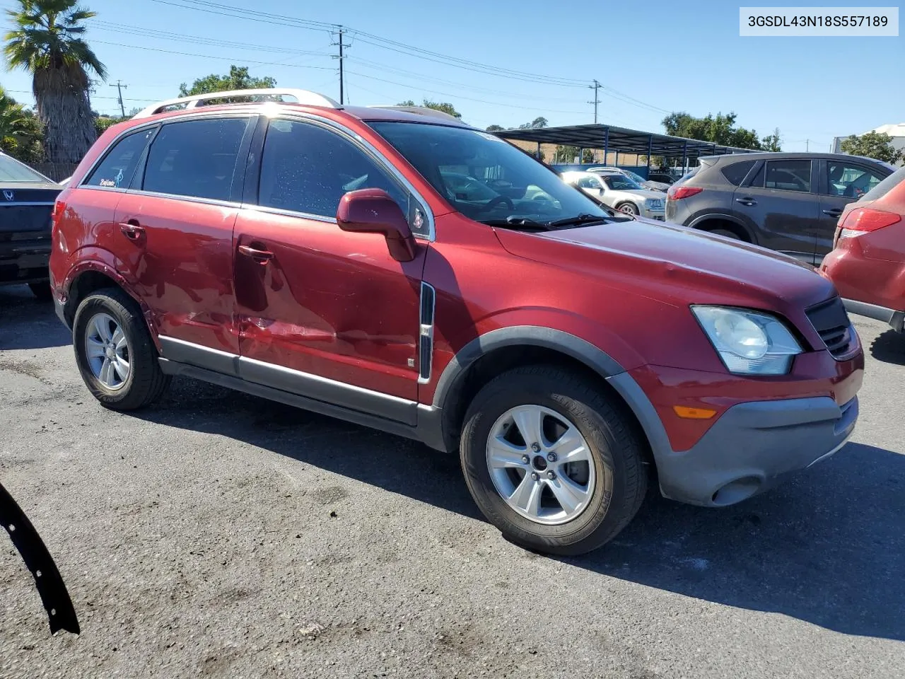 2008 Saturn Vue Xe VIN: 3GSDL43N18S557189 Lot: 70421814