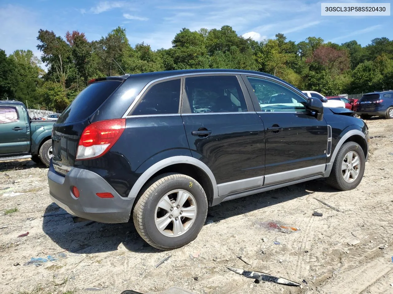 2008 Saturn Vue Xe VIN: 3GSCL33P58S520430 Lot: 72166394