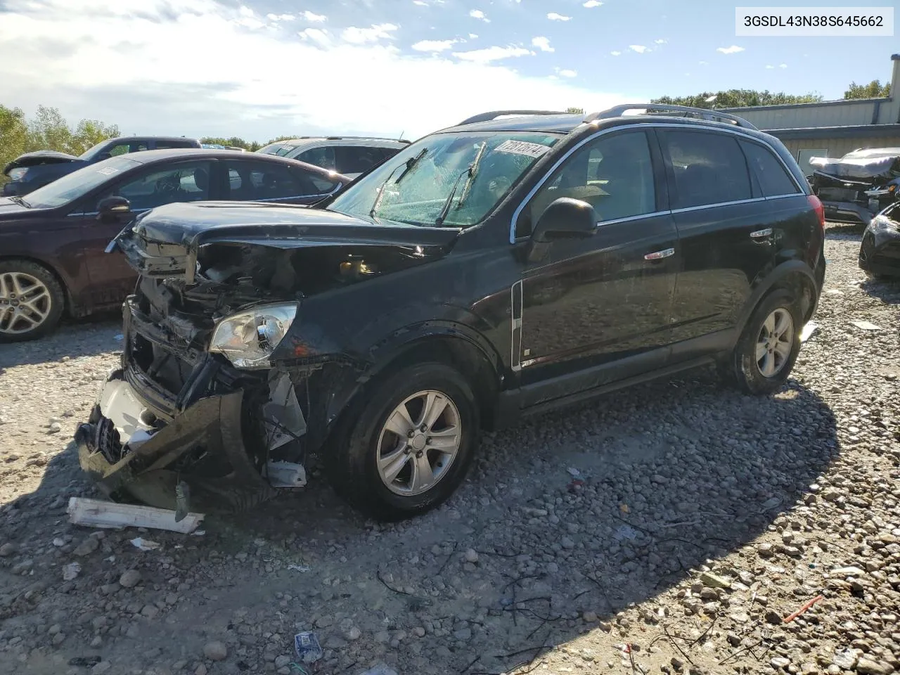 2008 Saturn Vue Xe VIN: 3GSDL43N38S645662 Lot: 72812674