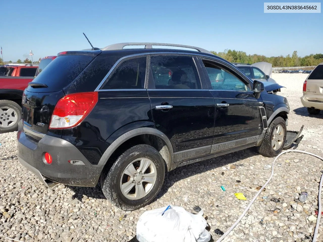 2008 Saturn Vue Xe VIN: 3GSDL43N38S645662 Lot: 72812674