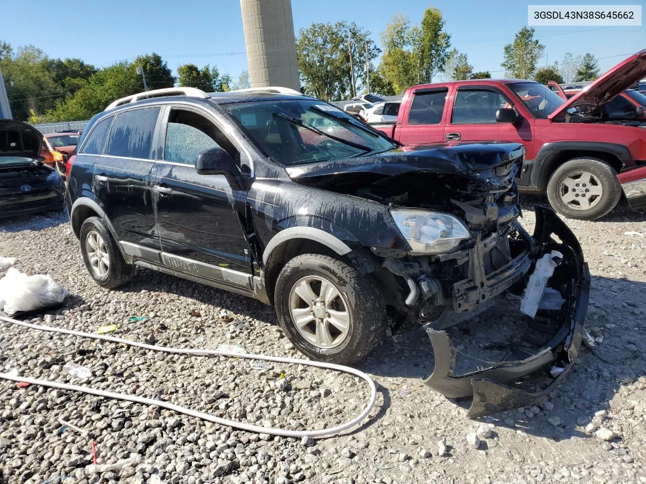 2008 Saturn Vue Xe VIN: 3GSDL43N38S645662 Lot: 72812674