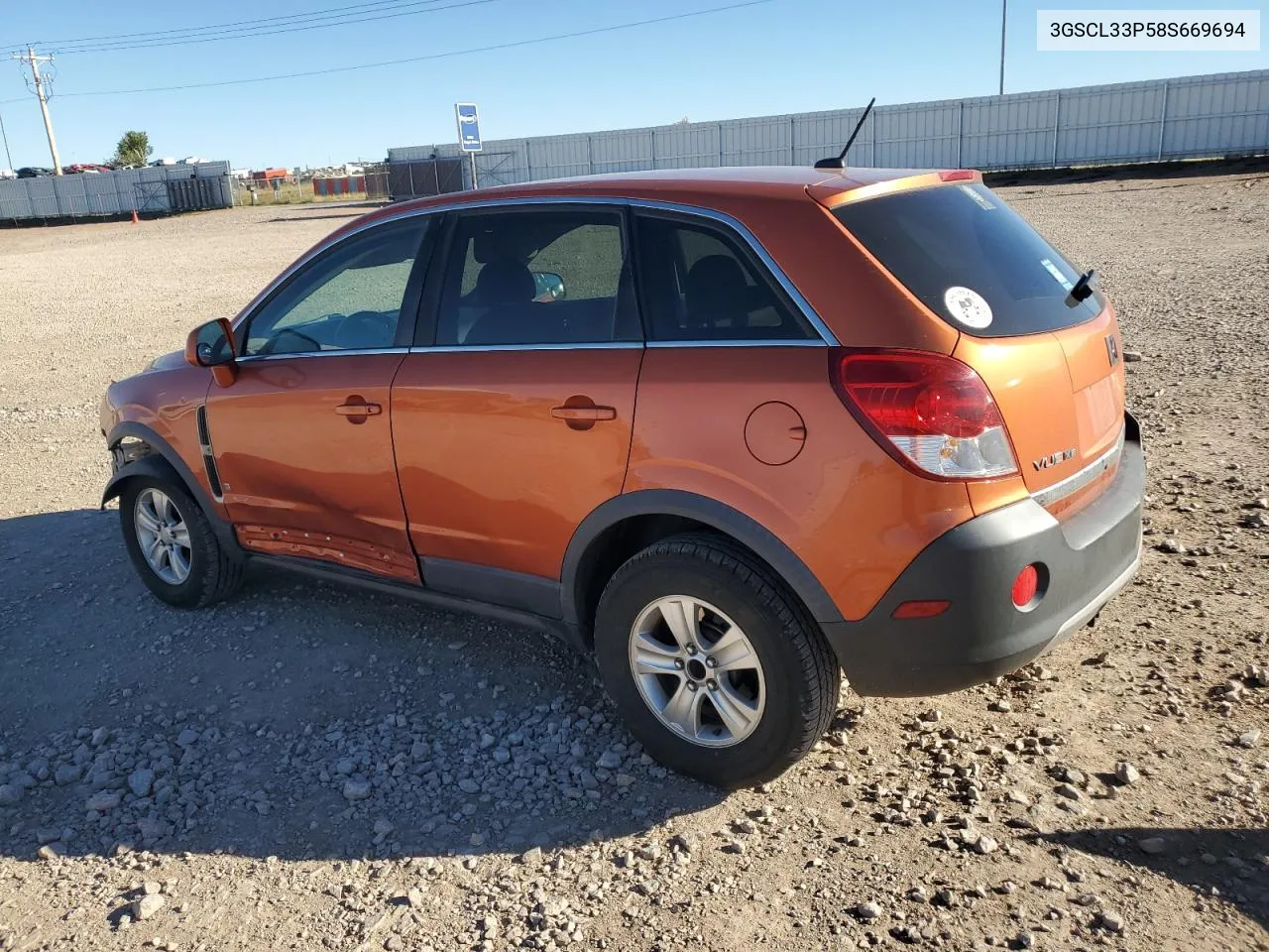 2008 Saturn Vue Xe VIN: 3GSCL33P58S669694 Lot: 72835024