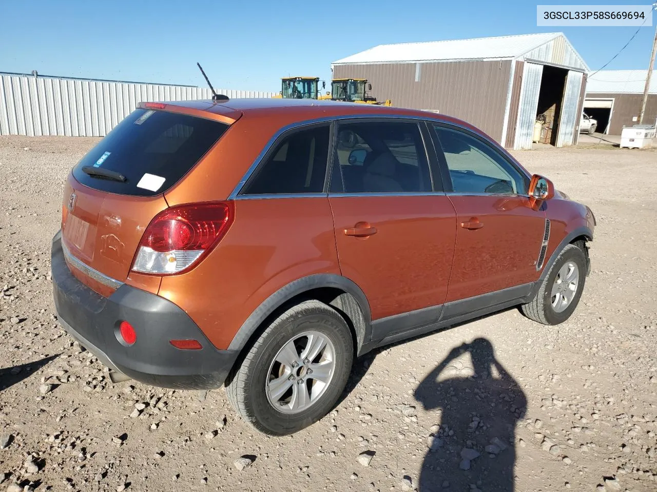 2008 Saturn Vue Xe VIN: 3GSCL33P58S669694 Lot: 72835024