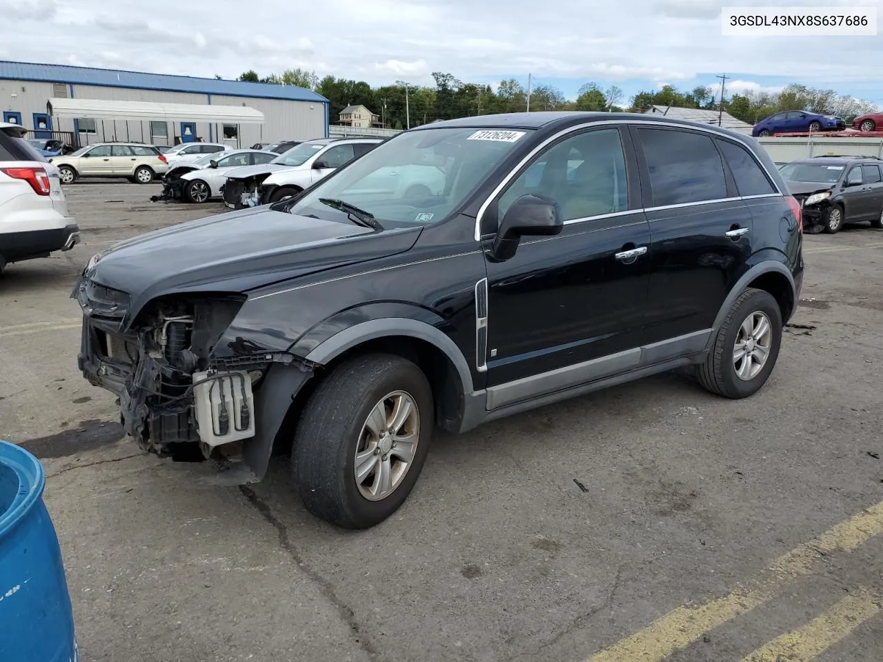 2008 Saturn Vue Xe VIN: 3GSDL43NX8S637686 Lot: 73126204