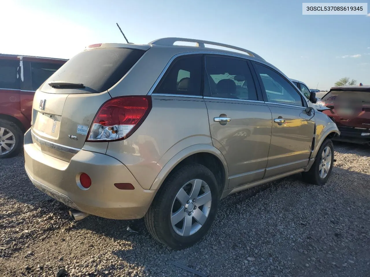 2008 Saturn Vue Xr VIN: 3GSCL53708S619345 Lot: 73385494