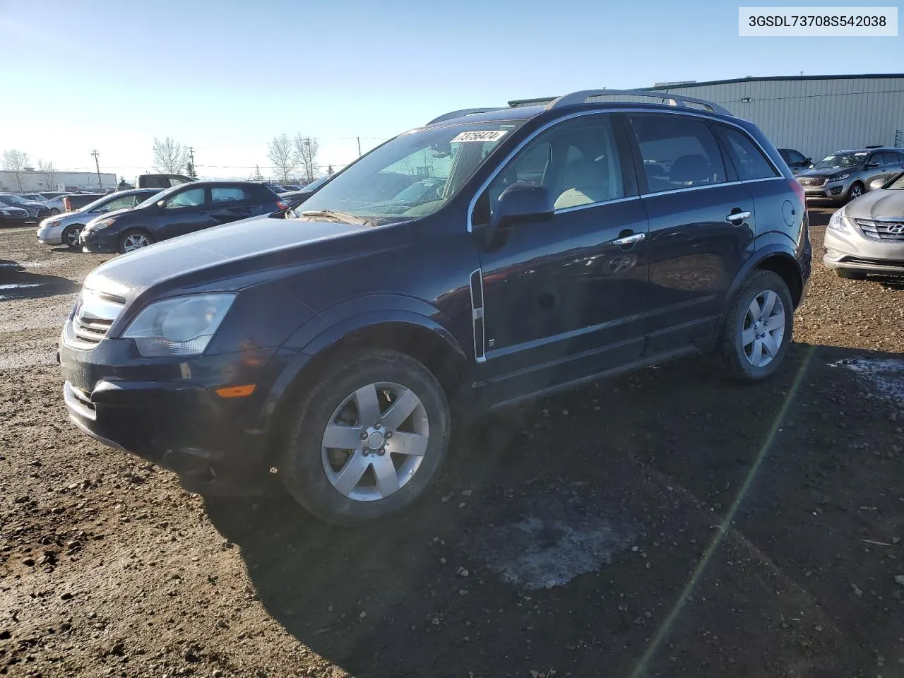 2008 Saturn Vue Xr VIN: 3GSDL73708S542038 Lot: 73756474