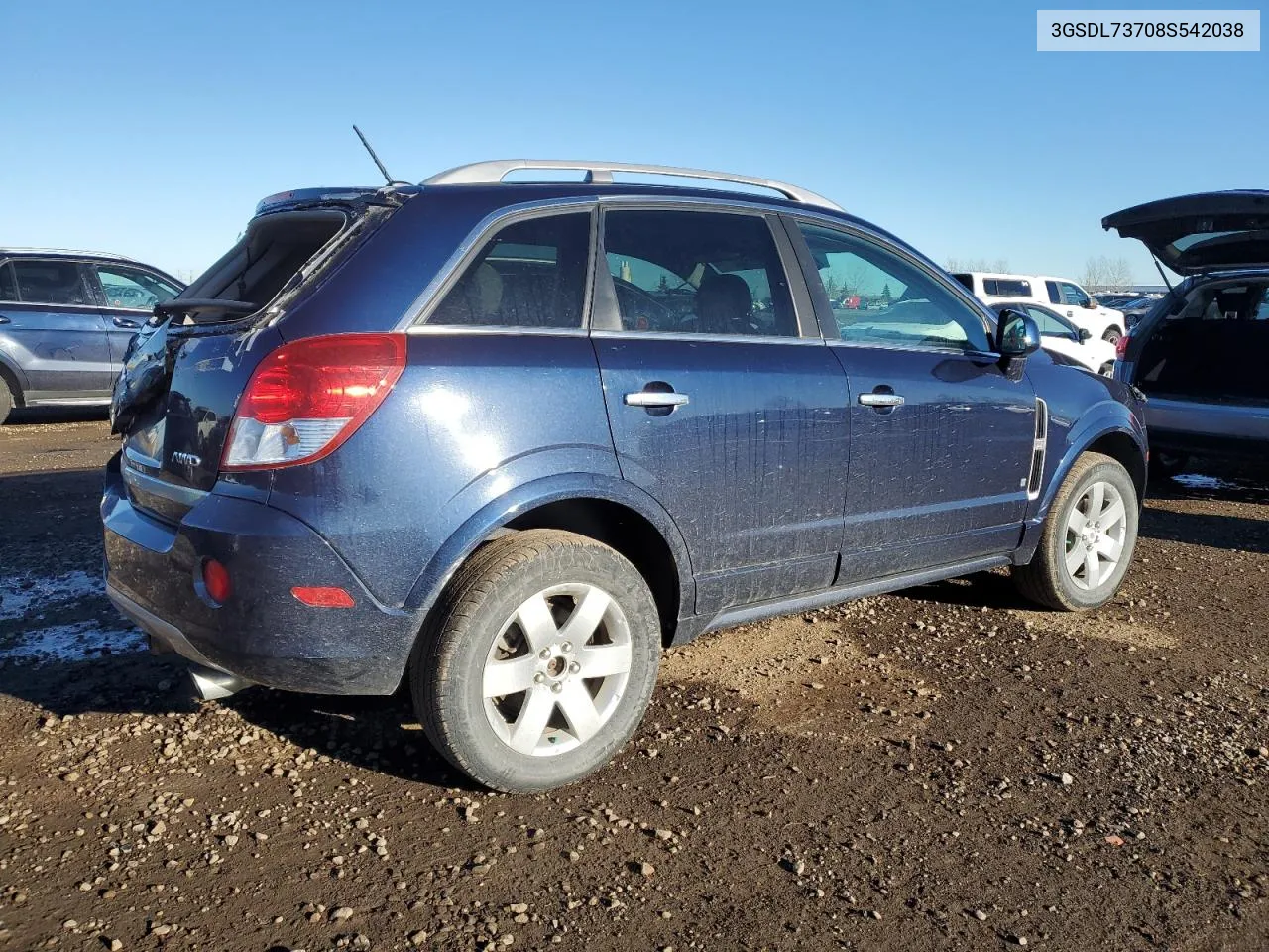 2008 Saturn Vue Xr VIN: 3GSDL73708S542038 Lot: 73756474