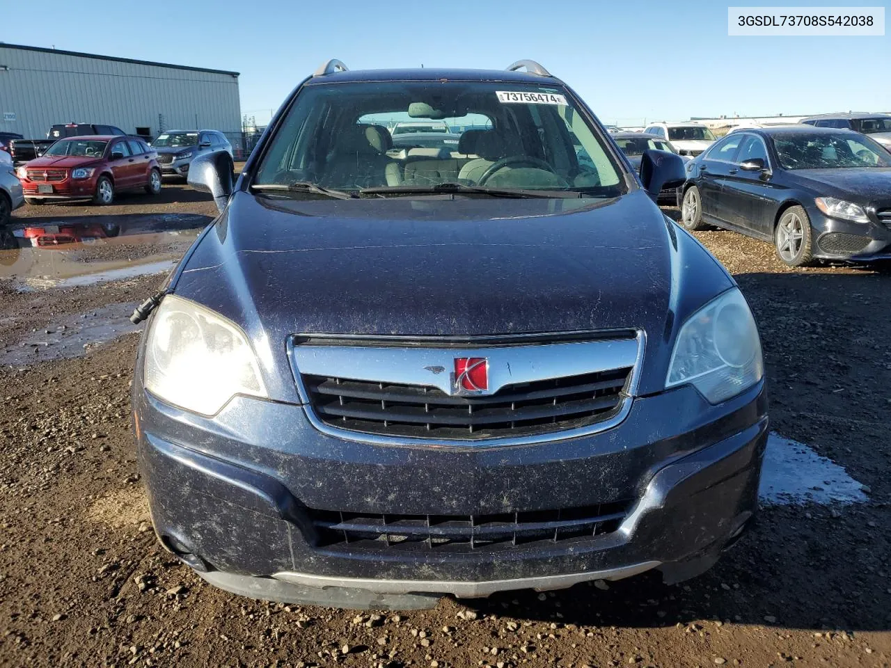 2008 Saturn Vue Xr VIN: 3GSDL73708S542038 Lot: 73756474